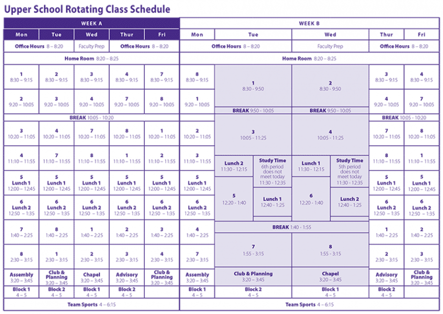 New School Schedule