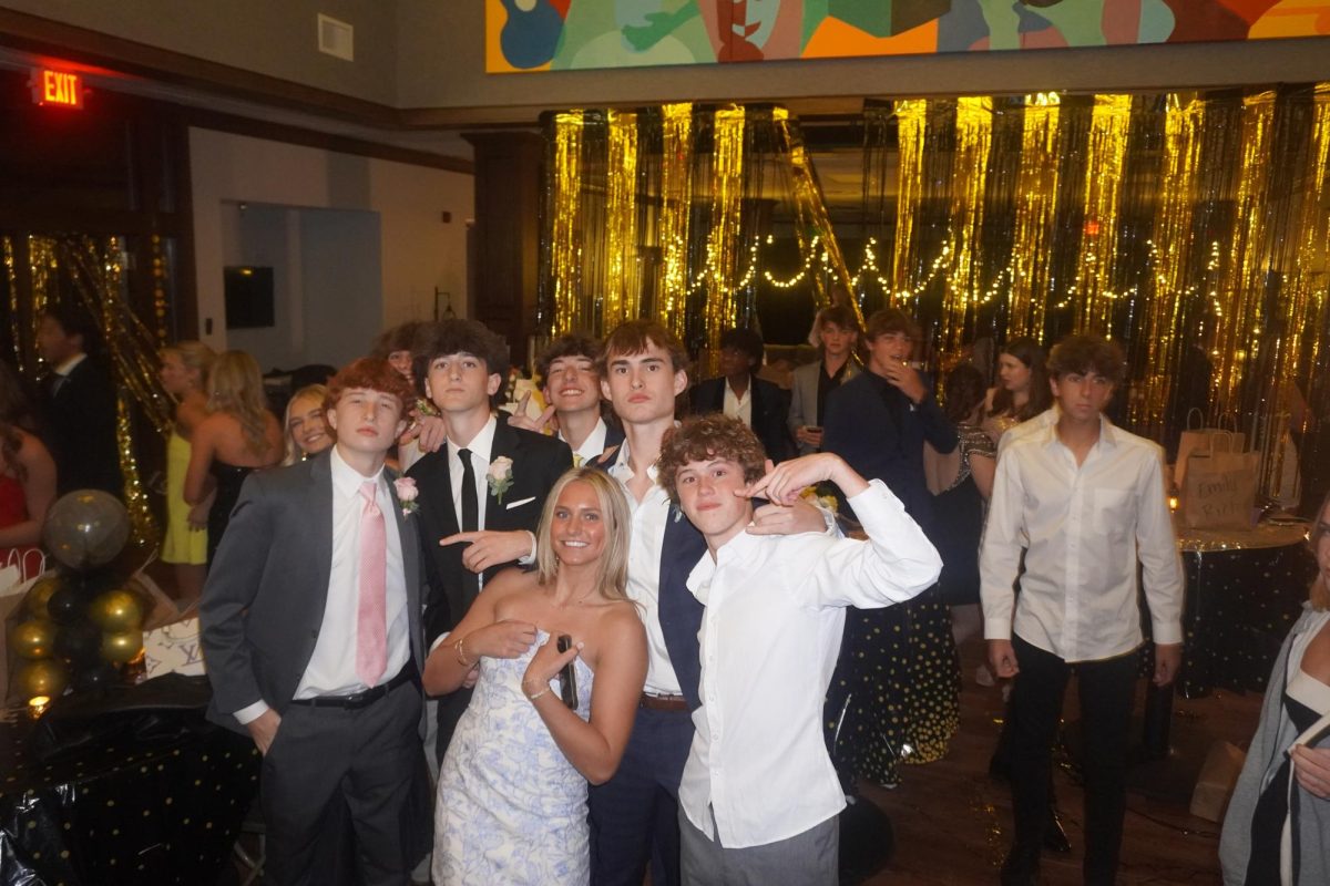 Students shown during the dance in the newly decorated student center