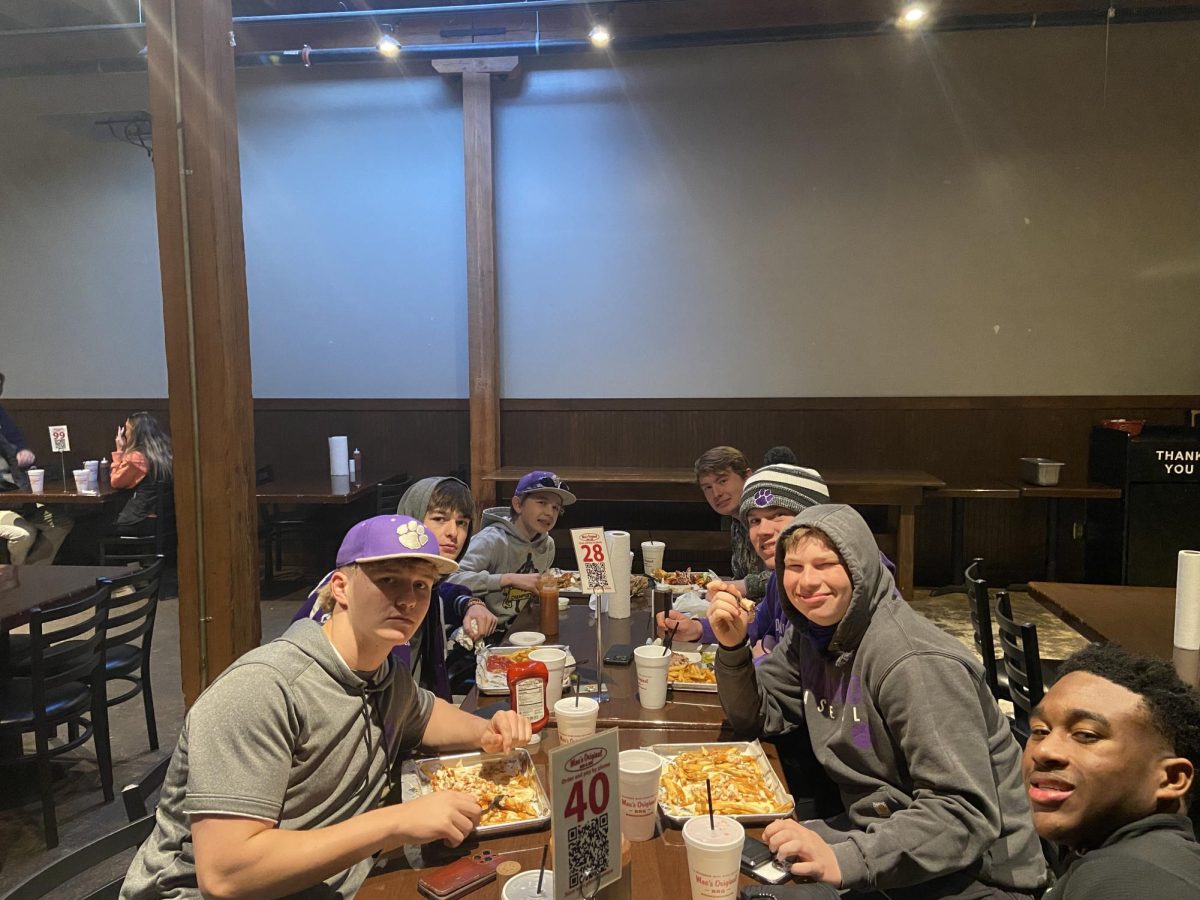 Baseball team at Bash Night at Moe's Barbecue.