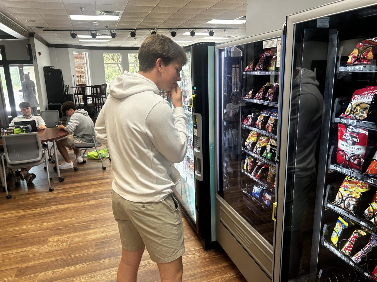Junior Cooper Norris contemplates his snack purchase.