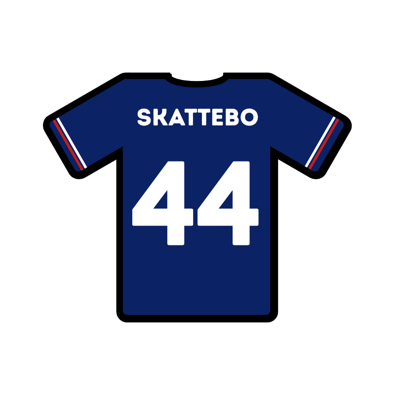 The Cam Skattebo jersey graphic.