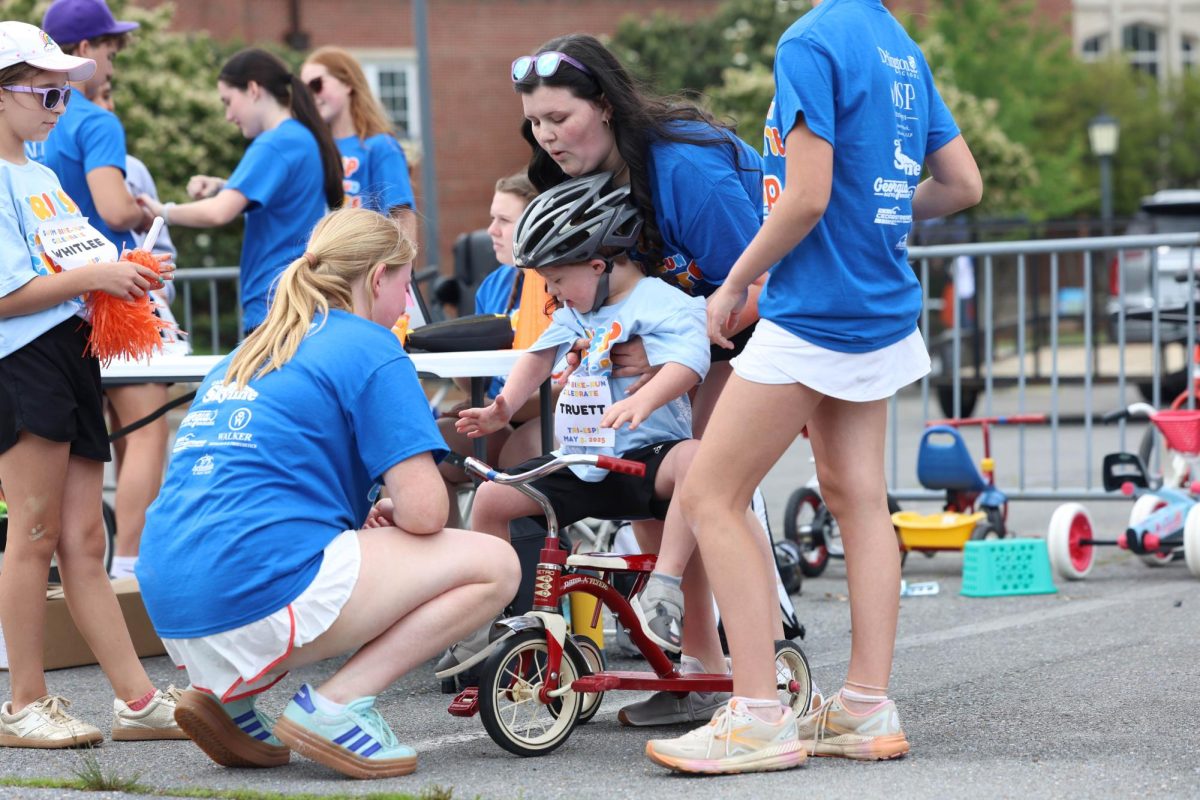 Sophomore Abby Kate Jackson helps her brother Truett Jackson in an ESP event.